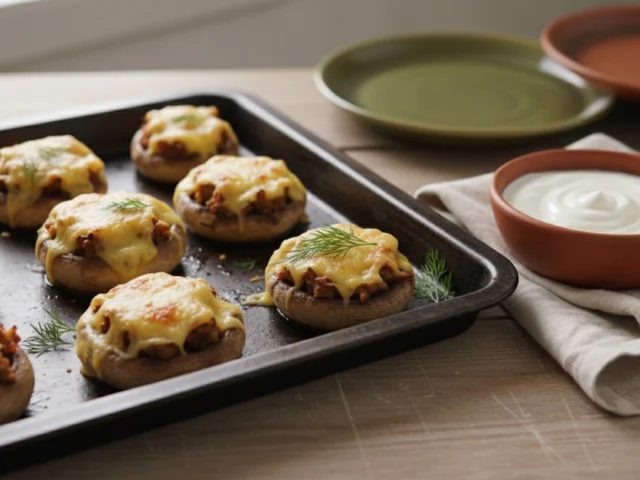 Фаршированные шампиньоны в духовке: с сыром, фаршем и курицей
