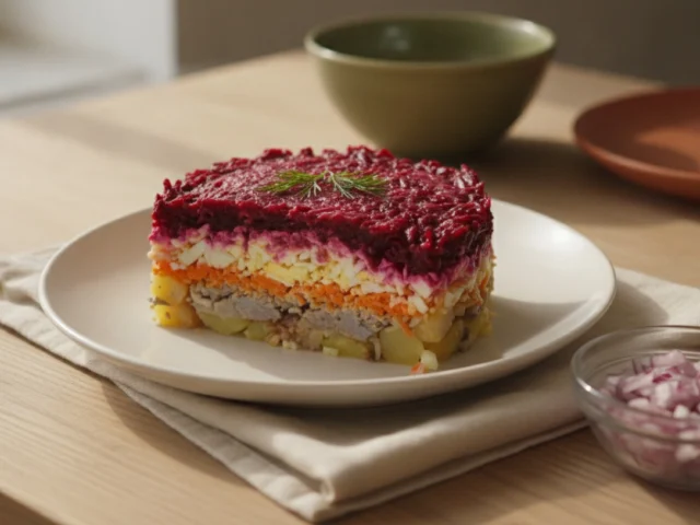 Селёдка под шубой: классика, с яблоком, рулетом и желе