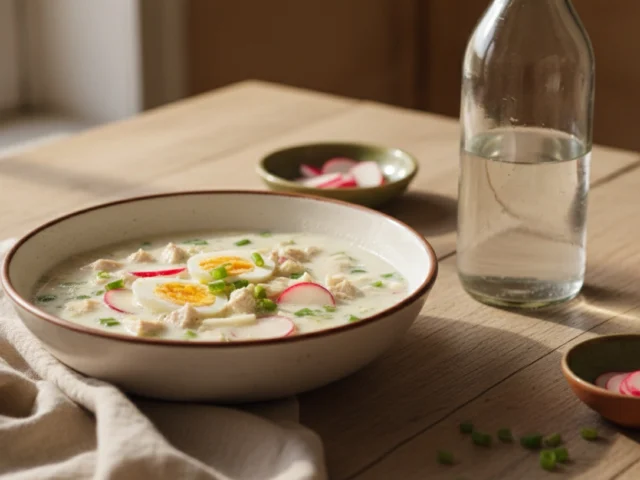 Окрошка на минералке с майонезом: с колбасой и с курицей